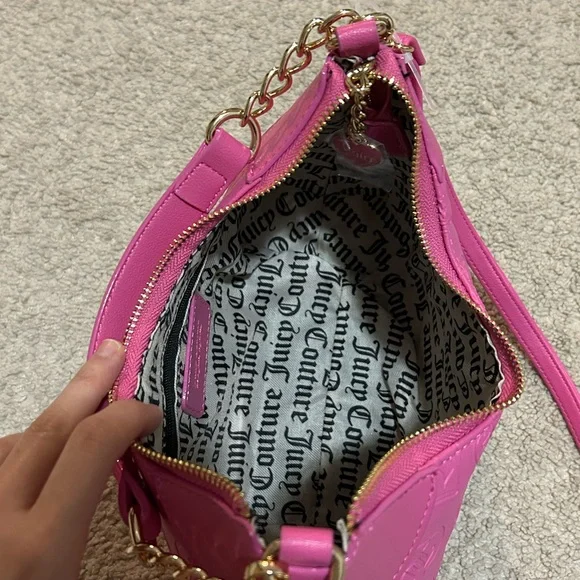 Rare NWT Juicy Couture Good Times Shoulder Bag Juicy Pink - Picture 13 of 15